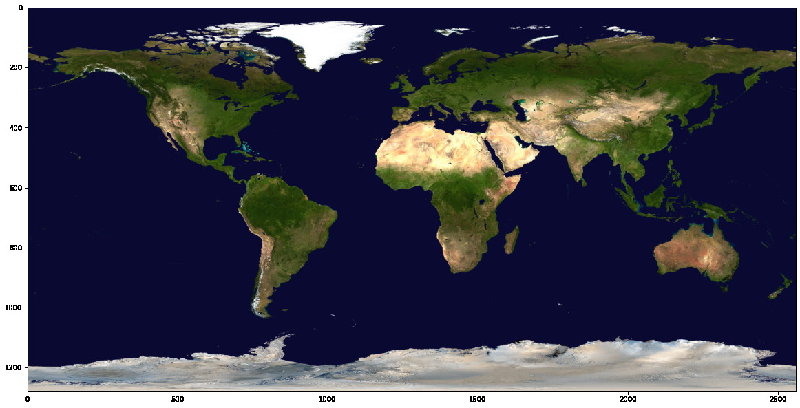 A satellite image of the earth with lat lon overlaid.
