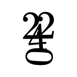 The numbers 2024 but rearranged to make a kind of smiley face. The two 2s make two eyes, the 4 makes a nose and the 0 becomes an open mouth.